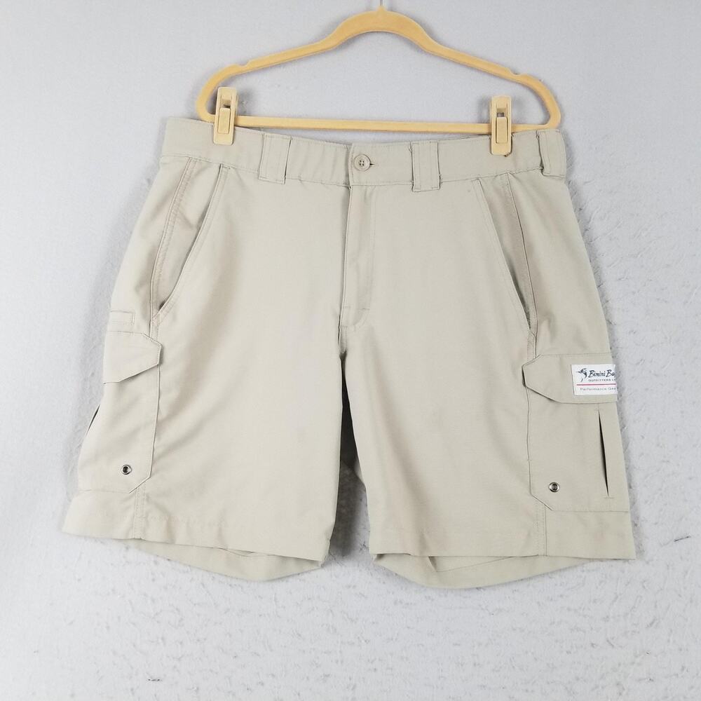 Bimini Bay Shorts Mens 38 Khaki Beige Performance Gear Outdoor Cargo Pockets